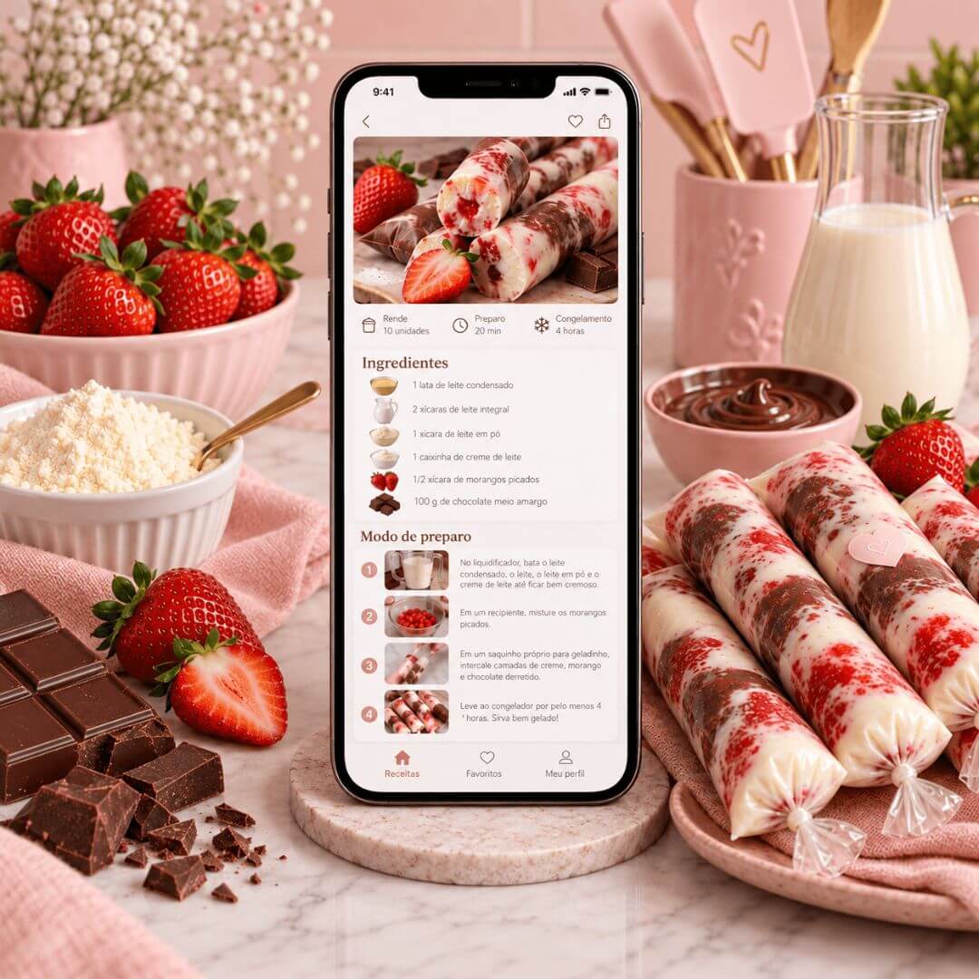 Coleção de mais de 50 receitas de geladinhos gourmet