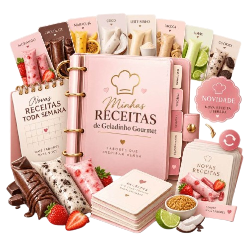 Novas receitas de geladinhos gourmet adicionadas toda semana